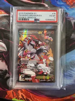 2015 Pokemon XY Double Crisis Team Magma's Groudon #15 PSA 4 - Image 1