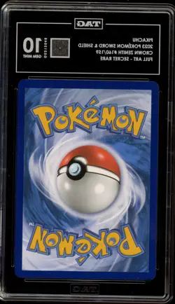 Pokemon Pikachu Crown Zenith Secret Rare Full Art #160 TAG 10 Gem Mint - Image 2