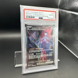 2025 Pokemon Destined Rivals Rocket’s Mewtwo #231 EN SIR Graded PSA 10 - Image 2