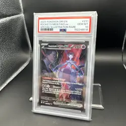 2025 Pokemon Destined Rivals Rocket’s Mewtwo #231 EN SIR Graded PSA 10 - Image 3