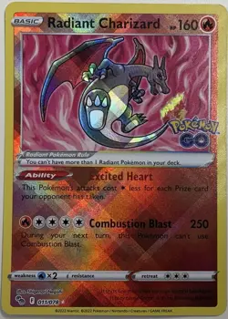 Radiant Charizard 011/078 Pokemon GO Holo - Image 1