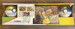 Costco Pokemon Collector 3-Pack: Eevee Treasure Chest + 2 Poke Ball Tins - Image 1