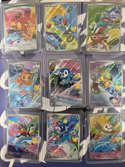 Pokemon First Partner Illustration Rare Promo Complete Set! - Image 1