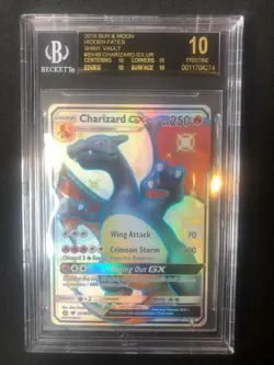 Pokemon Hidden Fates Shiny Vault Charizard GX BGS 10 Black Label Pristine SV49 - Image 3