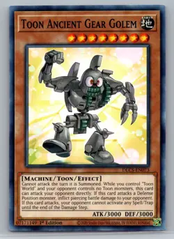 Toon Ancient Gear Golem #DLCS-EN073 Dragons of Legend: The Complete Series G37 - Image 1