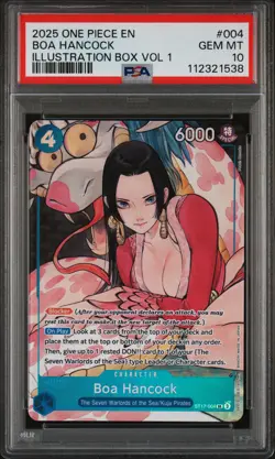 2025 ONE PIECE PROMOS ILLUSTRATION BOX VOL.1 #004 BOA HANCOCK PSA 10 - Image 1