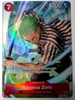 Roronoa Zoro - One Piece The Azure Sea's Seven - Alt Art Rare - OP14-015 NM - Image 1