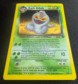 Dark Arbok Rare Holo Pokemon Card Team Rocket 2/82 Basic 1999 Holographic Good - Image 2