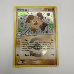 Primeape 28/112 Reverse Holo Rare EX FireRed & LeafGreen Pokemon Card 2004 HP - Image 1
