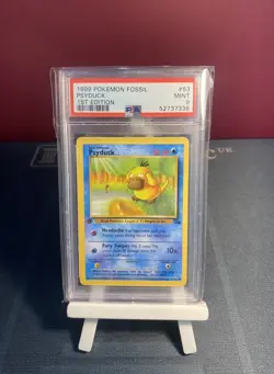 1999 POKEMON FOSSIL PSYDUCK 1ST EDITION - PSA 9 - #54 54/62 MINT GENUINE - Image 1