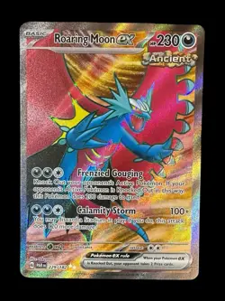 Pokemon Roaring Moon ex 229/182 SV04: Paradox Rift Ultra Rare Holo 230 HP - Image 1