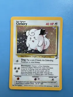 Clefairy 6/130 Base Set 2 Holo Rare Vintage WOTC Pokemon Card - Image 1
