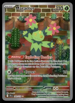 Pokemon Cards Maractus 160/159 Journey Together Illustration Rare NM *4 - Image 1