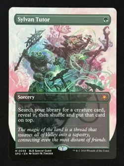 1x MTG Sylvan Tutor (Borderless) - Special Guests (SPG) (BLB) #59 - Magic - Image 1