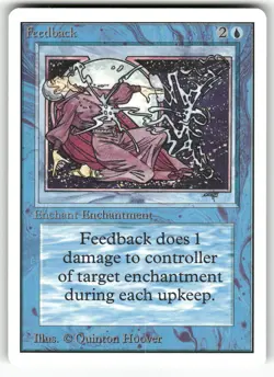 Feedback Unlimited Edition Uncommon Magic: the gathering Near Mint or Better - Image 1
