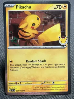 Pikachu 051 /162 Stamped 2026 Pokemon Day 30 Promo TCG - NM - Image 1