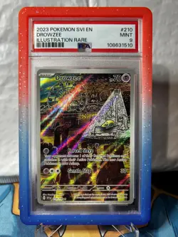 2023 POKEMON SCARLET & VIOLET #210/198 DROWZEE ILLUSTRATION RARE PSA 9 - Image 1
