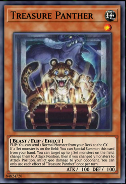 Yugioh! 3x Treasure Panther Maze of the Muertos MZMU-EN053 - Image 1
