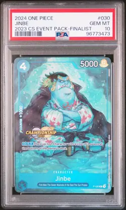 One Piece English Jinbe P-030 Championship Event Pack Finalist PSA 10 - Image 1