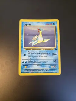 Pokemon Lapras Holo Rare Trading Card Fossil 10/62 - Image 2
