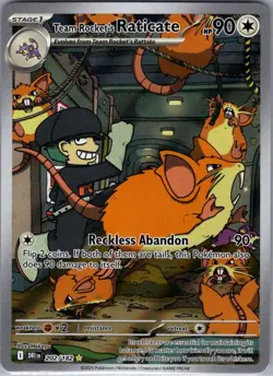 Team Rocket's Raticate 202/182 SV10: Destined Rivals - Pokemon Card - NM - Image 1