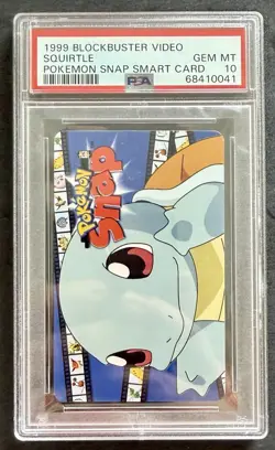 1999 Blockbuster Video Pokemon Snap Smart Card Squirtle PSA 10 GEM MINT - Image 1