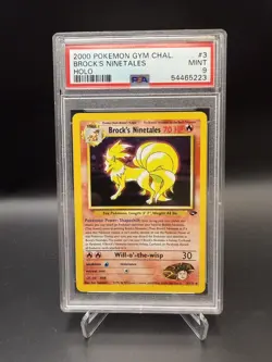 Pokemon Cards - PSA 9 Brock's Ninetales 3/132 - Gym Challenge Holo - MINT - Image 1