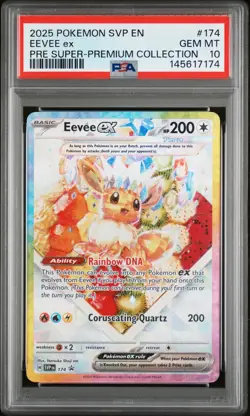 2025 POKEMON SVP EN-SV BLACK STAR PROMO #174 EEVEE EX PSA 10 - Image 1