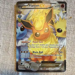 Pokemon Flareon EX Full Art Ultra Rare Holo RC28/32 Generations 170 HP English - Image 1