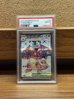 Pokemon TCG PSA 10 Japanese Ruler Black Flame Charizard EX Secret Rare 125/108 - Image 1