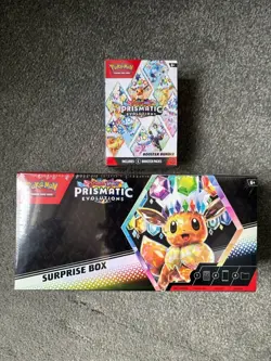 Pokemon Scarlet & Violet Prismatic Evolutions Booster Bundle & Surprise Box - Image 1