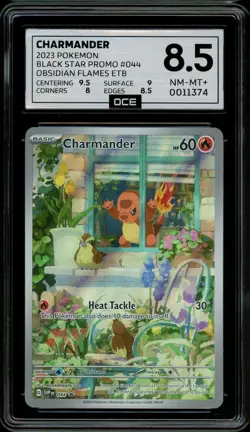 Pokemon Slab: Charmander - 044 - SVP Black Star Promo - Graded OCE NM/MT 8.5 - Image 1