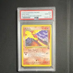 Pokemon Moltres Wotc Promo Error Aoki #21 PSA 10 Regular 2000 - Image 1