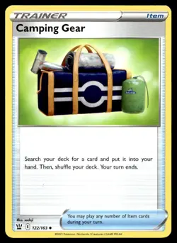 Camping Gear 122/163 Pokemon Card BAttle Styles Uncommon Trainer LP LK - Image 1