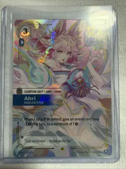 Overnumbered Ahri Inquisitive - Riftbound Spiritforged 227/221 Showcase Card - Image 1