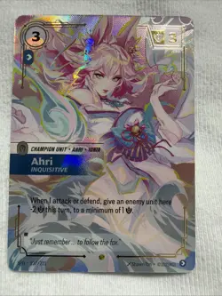 Overnumbered Ahri Inquisitive - Riftbound Spiritforged 227/221 Showcase Card - Image 2