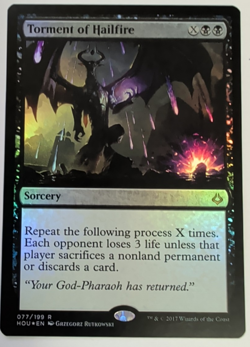 {1x} ~ Torment of Hailfire ~ **FOIL* NM MTG EDH Hour of Devastation *Startropic* - Image 1