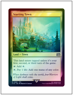 1x Starting Town, Foil, Final Fantasy, MTG NM - Image 1