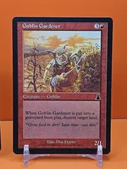 🔴🔴🔴 (4) 1999 MAGIC THE GATHERING URZA'S DESTINY GOBLIN GARDNER #84 PLAYED - Image 4