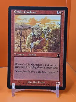 🔴🔴🔴 (4) 1999 MAGIC THE GATHERING URZA'S DESTINY GOBLIN GARDNER #84 PLAYED - Image 5