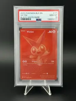 Pokemon TCG Black Bolt White Flare Red Victini Card 171/086-ENGLISH PSA 10 - Image 1