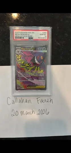 2026 POKEMON ASC EN-ASCENDED HEROES MEGA ATTACK RARE #269 MEGA GENGAR EX PSA 10 - Image 1
