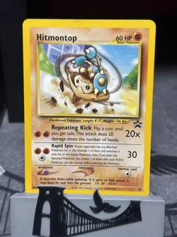 Pokemon Hitmontop Black Star Promo Card WOTC 37 - Image 1
