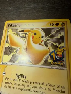 Pokemon Card - Pikachu 10th Anniversary Black Star Promo 012 Stamped - Image 3