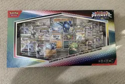 Pokemon TCG Prismatic Evolutions Lucario Ex + Tyranitar Ex Premium Collection - Image 1