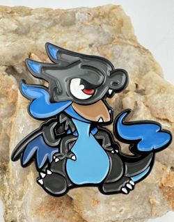 Pokemon Mega Charizard X Pin Kawaii Chibi Style NEW Reproduction - Image 1