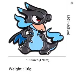 Pokemon Mega Charizard X Pin Kawaii Chibi Style NEW Reproduction - Image 4