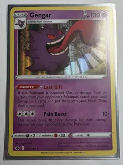 Pokemon Gengar 057/198 Swsh06 Chilling Reign Holo Rare Stage 2 NM/M FRESH! - Image 1