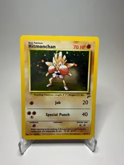2000 Pokemon - Hitmonchan Holo Rare Unlimited - Base Set 2 - 8/130 WOTC - Image 1