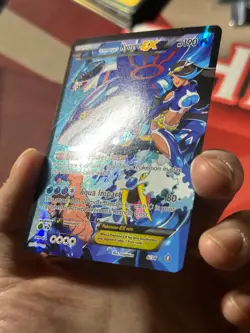 TEAM AQUA'S KYOGRE EX 6/34 Double Crisis FULL ART FA holo Pokemon TCG card LP-NM - Image 2